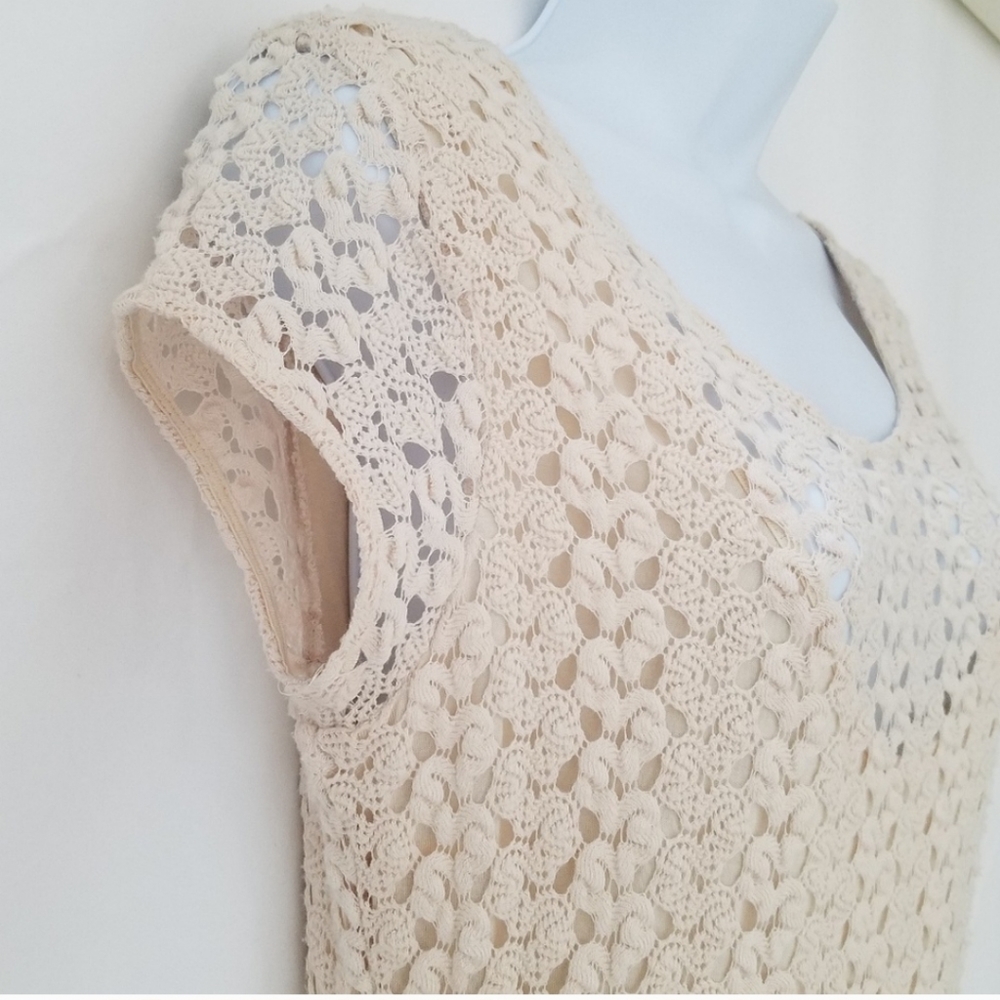 SOLD• Free People Crochet Dress Med - Picture 4 of 6